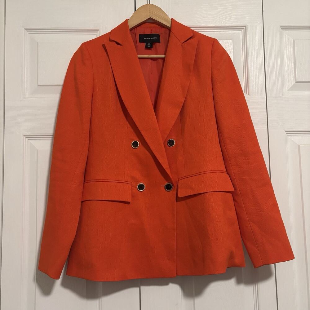 Women’s Karen Mullen Orange Button Blazer US Size 4